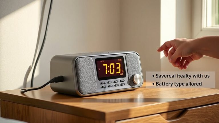 alarm clock radios battery backup