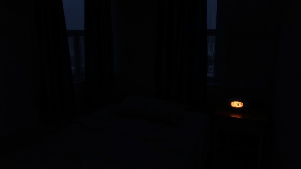 blackout curtains and white noise