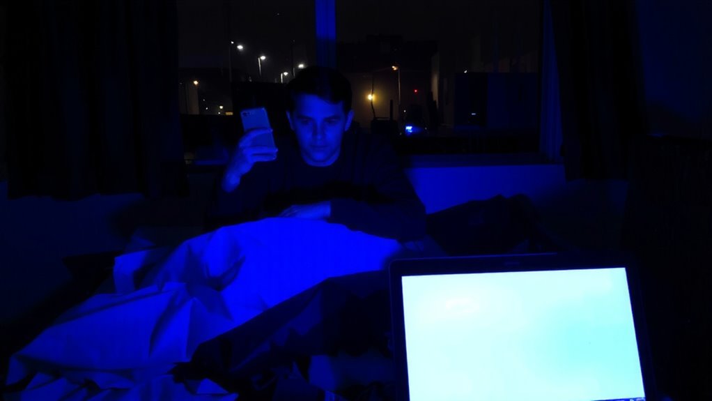 blue light disrupts sleep timing