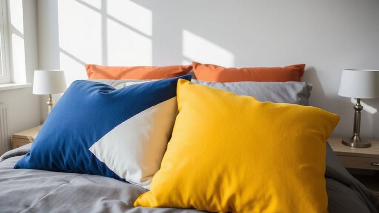 bold geometric bedding accents