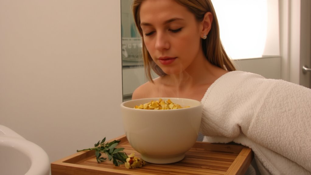 chamomile steam before bed