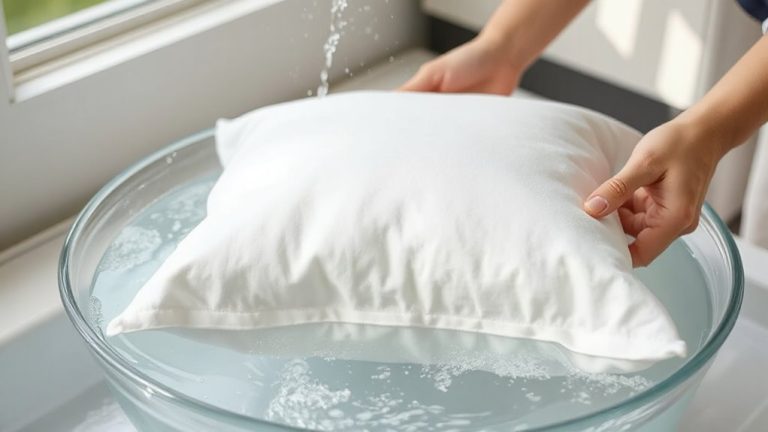 clean hypoallergenic pillows gently