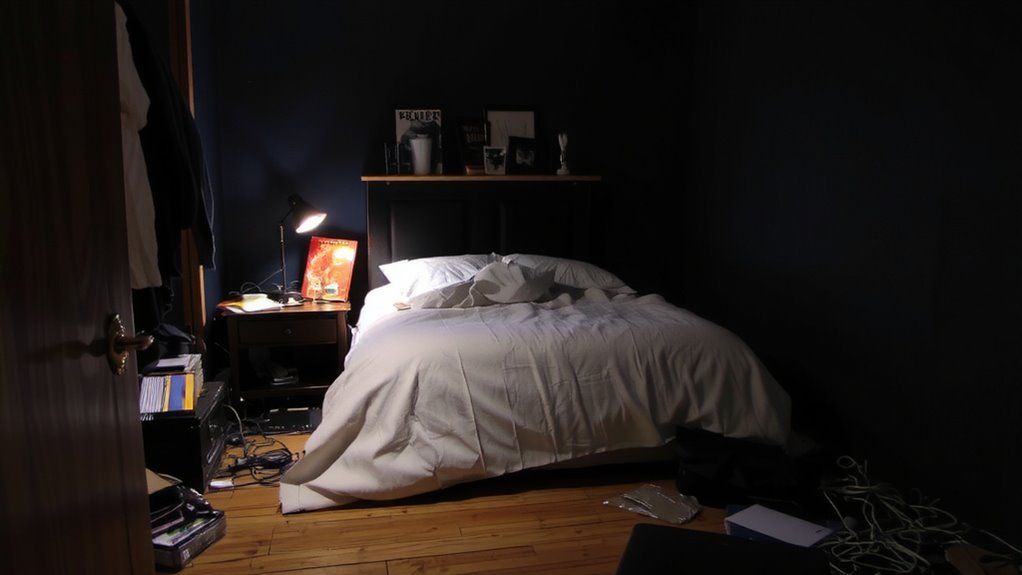 clutter disrupts nighttime relaxation