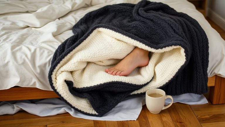 cozy blankets with foot pockets