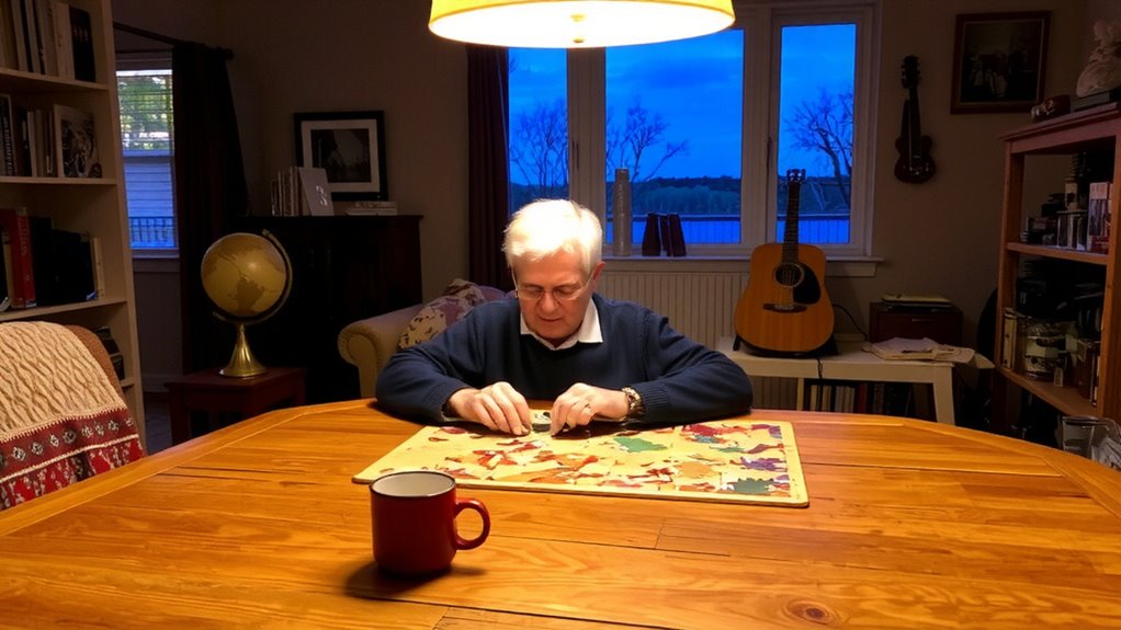 evening puzzles and reading