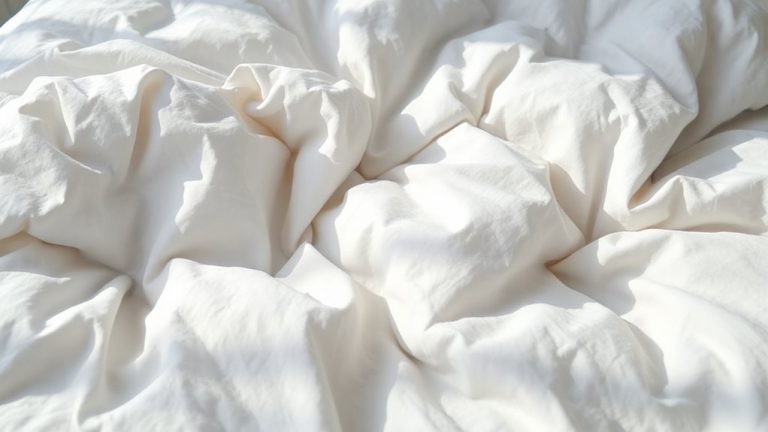 fluffy white comforter coziness