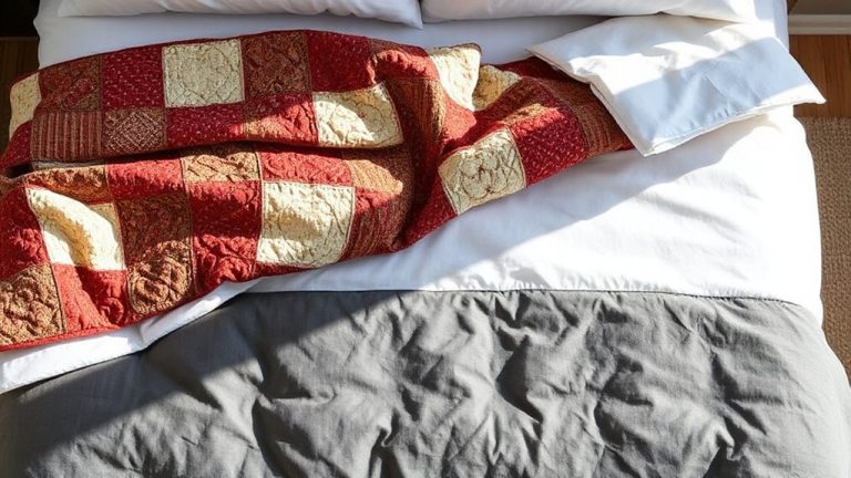 handmade quilt bed ensemble