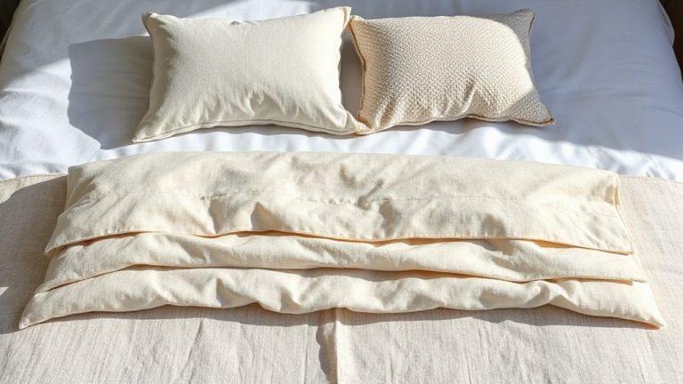 layer coverlet with pillows