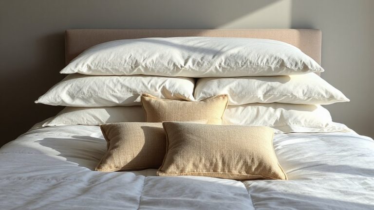 layer pillows strategically and minimally