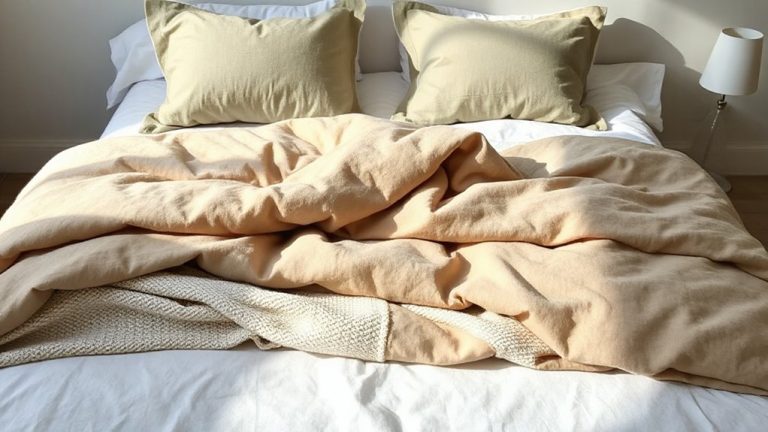 layered european bedding ensemble
