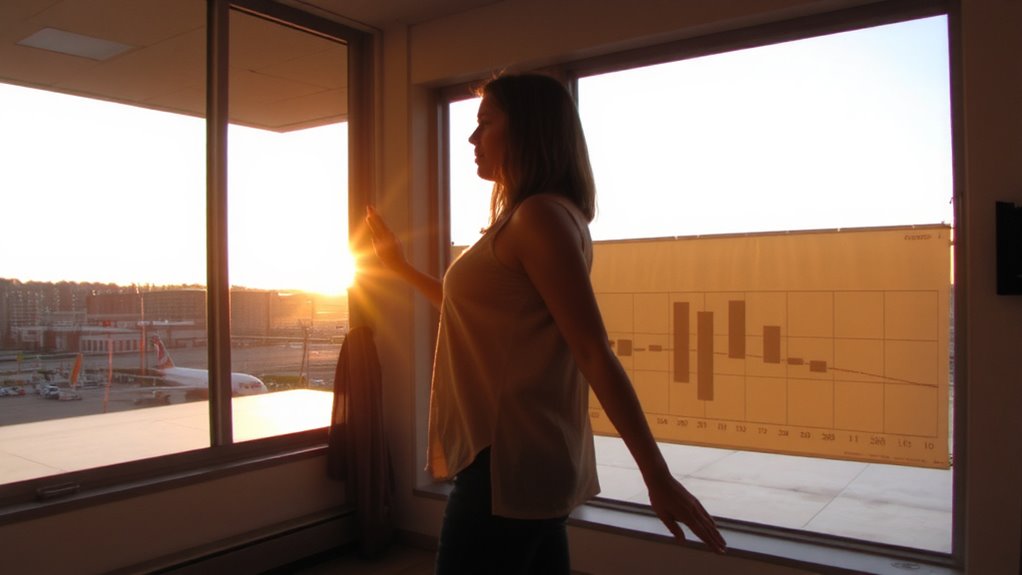 light therapy timing post flight