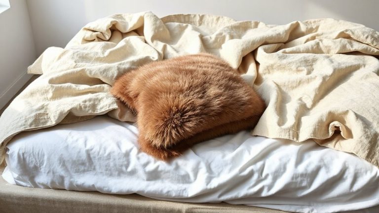 linen cotton faux fur