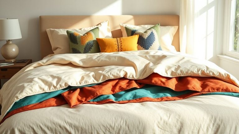 neutral duvet colorful sheets