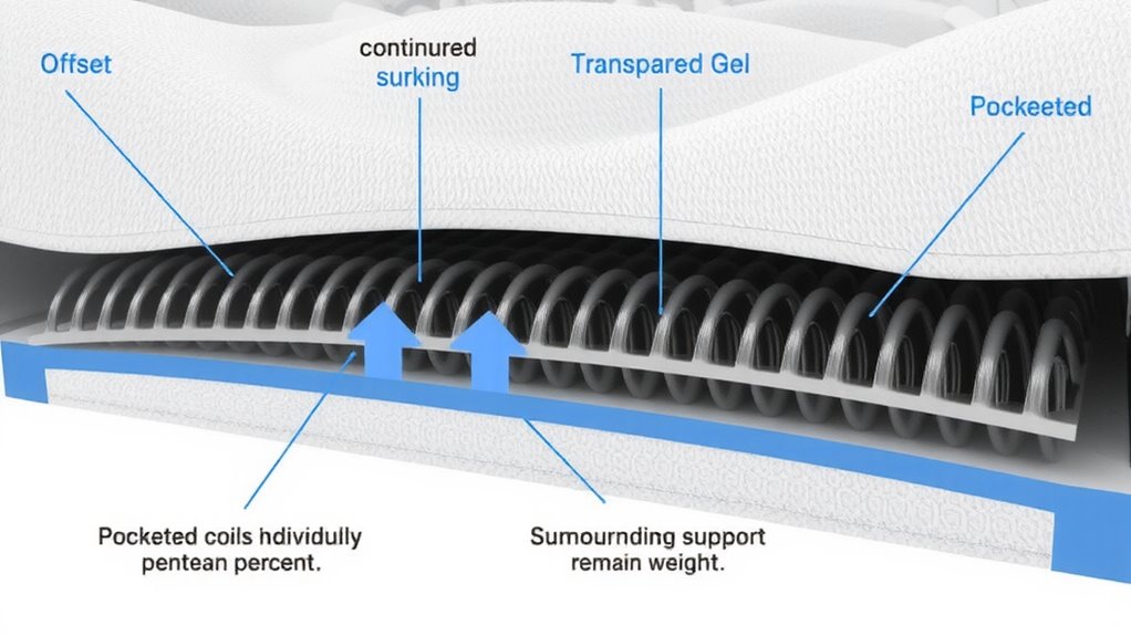 pocketed coils offer targeted hip support