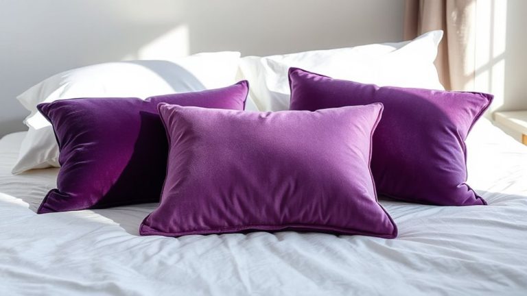 purple pillows for comfortable sleep