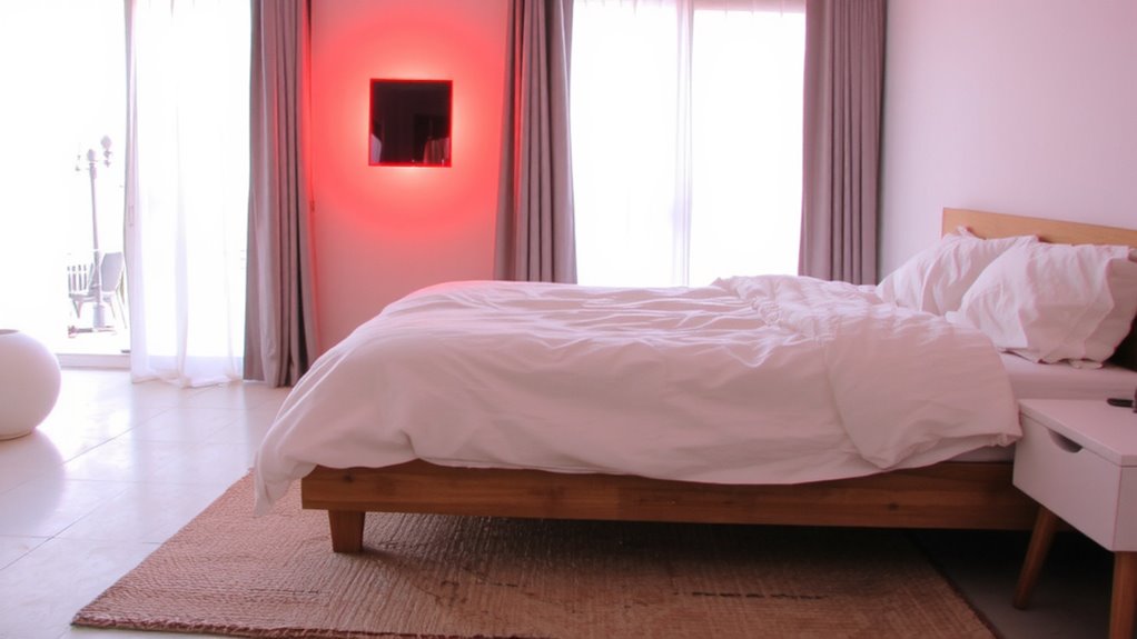 red light immediately upon waking