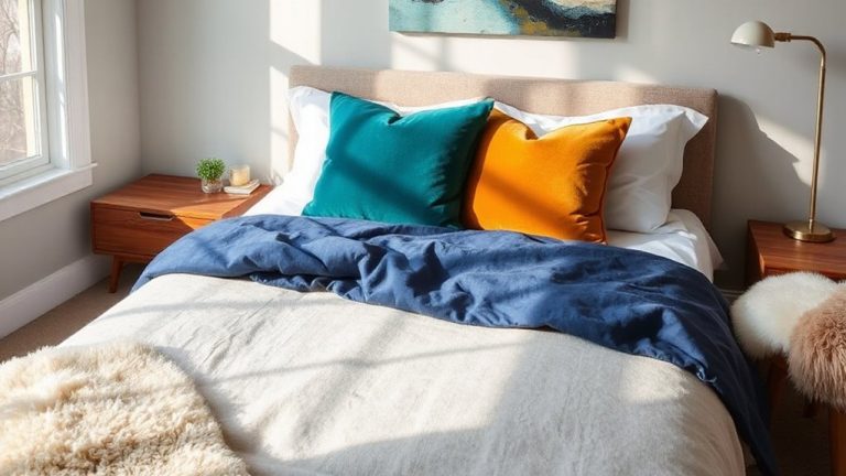 refresh bedroom with complementary colors
