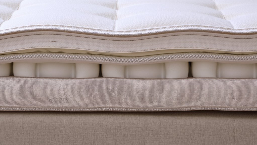 reinforced edge coils prevent sagging