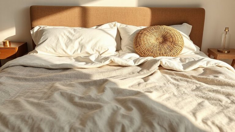 resort style linen and woven pillow