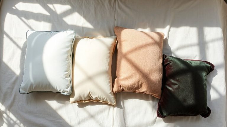 season appropriate pillow fill matching