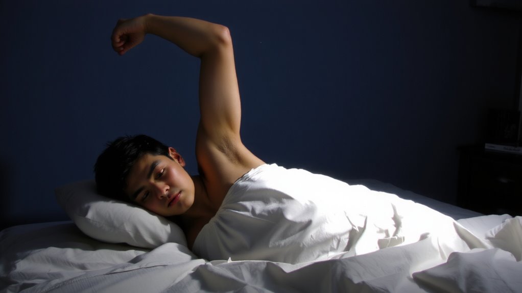 sleeping arms up risks shoulders