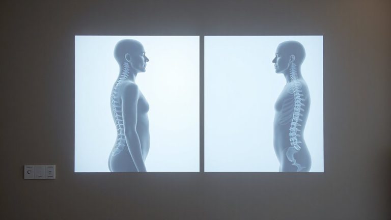 spinal deviation measurement pre post mattress change