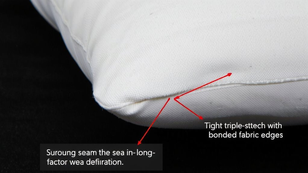 strong seams prevent pillow breakdown