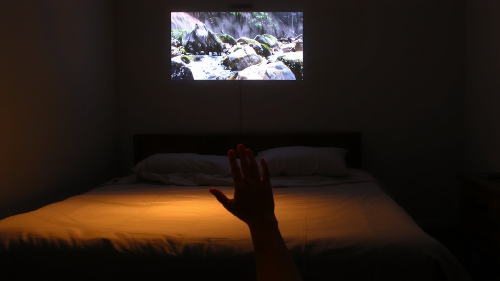 visualize peaceful environment breathing slowly