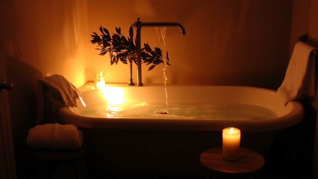 warm bath before bed