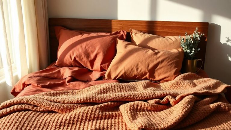 warm rustic fall bedding