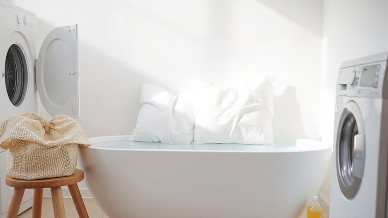 wash down pillows carefully