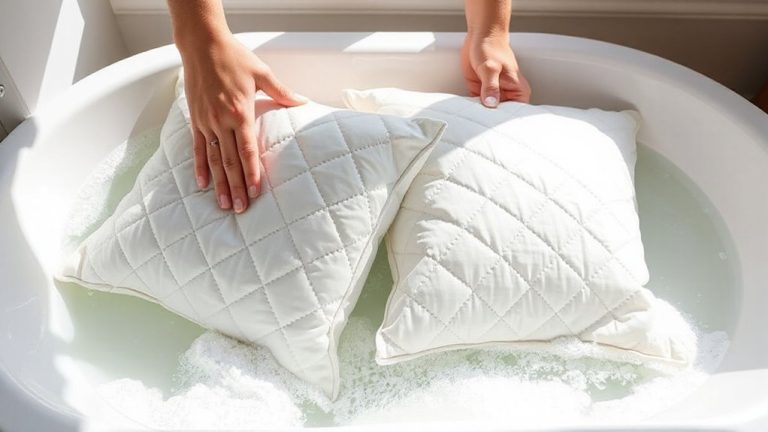 wash quilted pillows gently