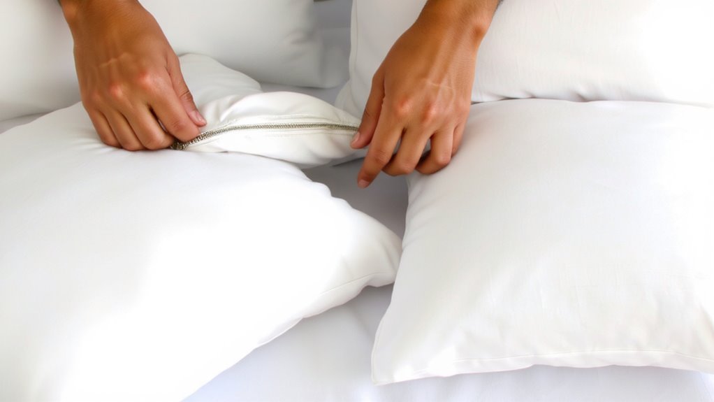 washable pillow construction features